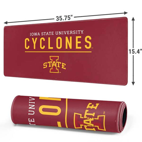 Iowa State University Athletic Text Gaming Mouse Pad
